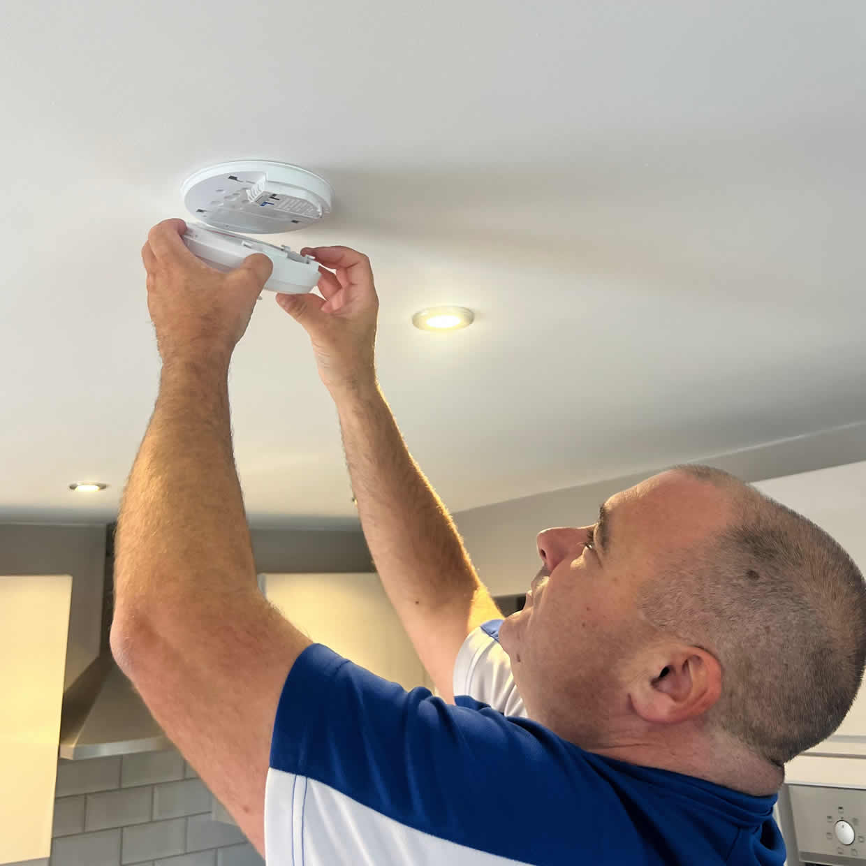 Smoke alarm providing fire safety protection in a Woolwich home